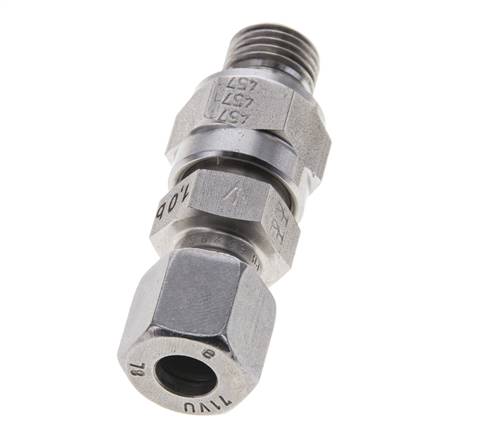 Válvula de retención hidráulica Anillo de corte 8L (M14x1,5) y G1/4'' Macho Acero inoxidable 1-250bar (15-3625)psi Tubo-Rosca ISO 8434-1