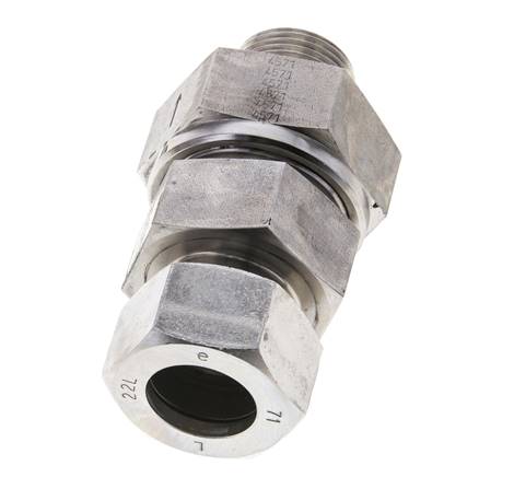 Válvula de retención hidráulica Anillo de corte 22L (M30x2) y G3/4'' Macho Acero inoxidable 1-160bar (15-2320)psi Tubo-Rosca ISO 8434-1