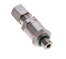 Válvula de retención hidráulica Anillo de compresión 6L (M12x1,5) y G1/8'' Macho Acero inoxidable 1-250bar (15-3625)psi Tubo-Rosca ISO 8434-1