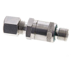 Válvula de retención hidráulica Anillo de compresión 8L (M14x1,5) y G1/4'' macho Acero inoxidable 1-250bar (15-3625)psi Tubo-Rosca ISO 8434-1