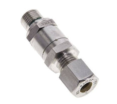 Válvula de retención hidráulica Anillo de compresión 8L (M14x1,5) y G1/4'' macho Acero inoxidable 1-250bar (15-3625)psi Tubo-Rosca ISO 8434-1