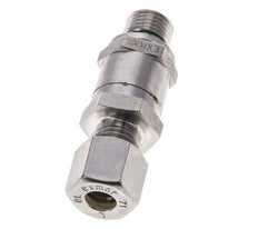 Válvula de retención hidráulica Anillo de compresión 8L (M14x1,5) y G1/4'' macho Acero inoxidable 1-250bar (15-3625)psi Tubo-Rosca ISO 8434-1