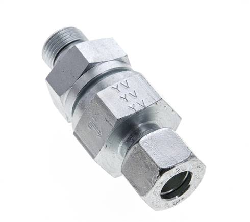 Válvula de retención hidráulica Anillo de corte 12L (M18x1,5) y G3/8'' Acero macho 1-250bar (15-3625)psi Rosca-Tubo ISO 8434-1
