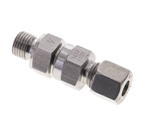 Válvula de retención hidráulica Anillo de corte 8L (M14x1,5) y G1/4'' Macho Acero inoxidable 0,2-250bar (3-3625)psi Rosca-Tubo ISO 8434-1