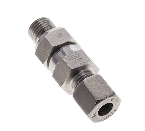 Válvula de retención hidráulica Anillo de corte 8L (M14x1,5) y G1/4'' Macho Acero inoxidable 0,2-250bar (3-3625)psi Rosca-Tubo ISO 8434-1