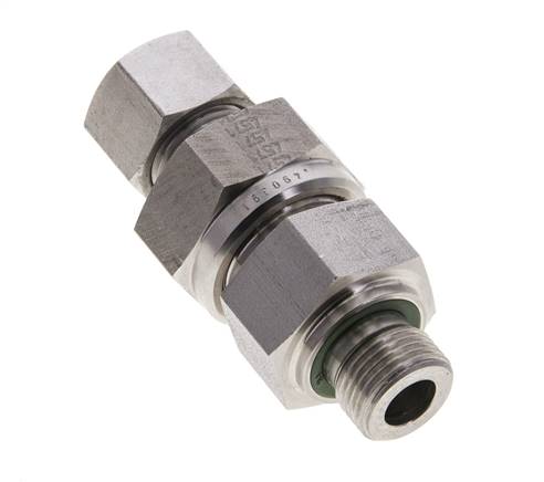Válvula de retención hidráulica Anillo de corte 12L (M18x1,5) y G3/8'' Acero inoxidable macho 1-250bar (15-3625)psi Rosca-Tubo ISO 8434-1