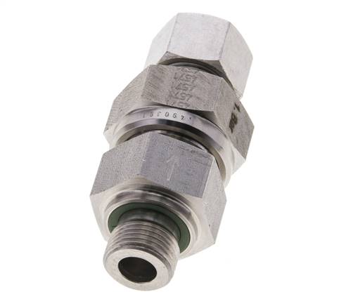 Válvula de retención hidráulica Anillo de corte 12L (M18x1,5) y G3/8'' Acero inoxidable macho 1-250bar (15-3625)psi Rosca-Tubo ISO 8434-1