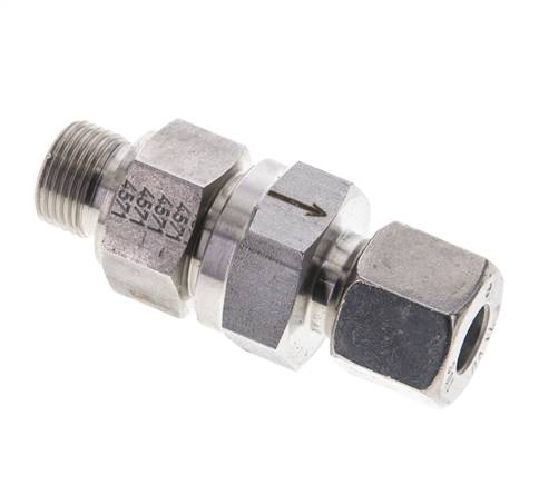 Válvula de retención hidráulica Anillo de corte 10S (M18x1,5) y G3/8'' Acero inoxidable macho 1-400bar (15-5800)psi Rosca-Tubo ISO 8434-1