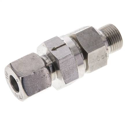 Válvula de retención hidráulica Anillo de corte 10S (M18x1,5) y G3/8'' Acero inoxidable macho 1-400bar (15-5800)psi Rosca-Tubo ISO 8434-1