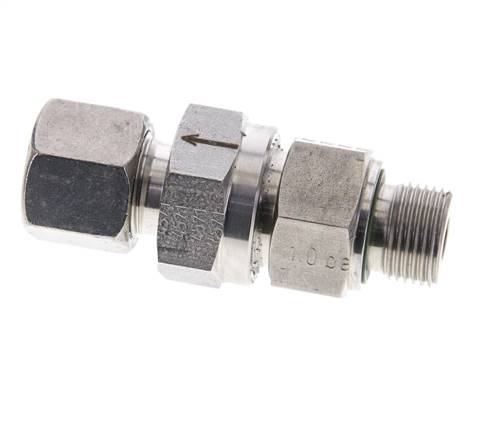 Válvula de retención hidráulica Anillo de corte 10S (M18x1,5) y G3/8'' Acero inoxidable macho 1-400bar (15-5800)psi Rosca-Tubo ISO 8434-1