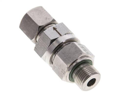 Válvula de retención hidráulica Anillo de corte 10S (M18x1,5) y G3/8'' Acero inoxidable macho 1-400bar (15-5800)psi Rosca-Tubo ISO 8434-1