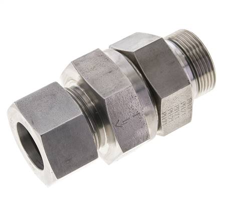 Válvula de retención hidráulica Anillo de corte 30S (M42x2) y G1-1/4'' Acero inoxidable macho 1-250bar (15-3625)psi Rosca-Tubo ISO 8434-1