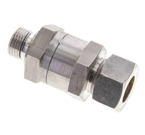 Válvula de retención hidráulica Anillo de compresión 18L (M26x1,5) y G1/2'' Macho Acero inoxidable 1-160bar (15-2320)psi Rosca-Tubo ISO 8434-1