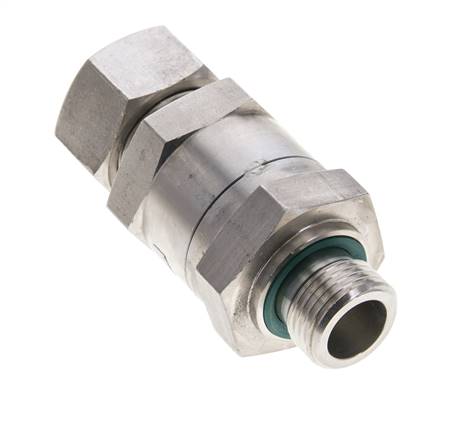 Válvula de retención hidráulica Anillo de compresión 18L (M26x1,5) y G1/2'' Macho Acero inoxidable 1-160bar (15-2320)psi Rosca-Tubo ISO 8434-1