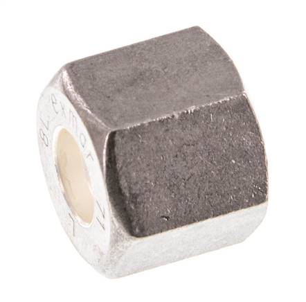M12x1,5 x 6L Tuerca de unión de acero inoxidable para anillo de compresión