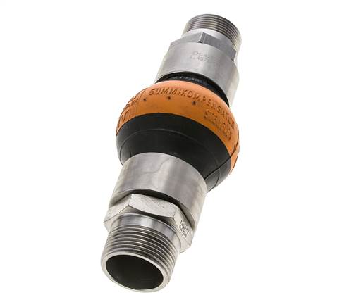 Junta De Expansión De Caucho Rosca DN32 R 1-1/4'' (Macho)-R 1-1/4'' (Macho) EPDM Acero Inoxidable
