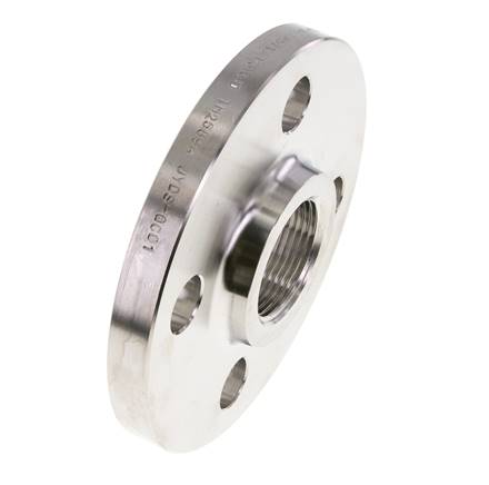 Brida Roscada DN32-PN16 Rp 1-1/4'' Acero Inoxidable 1.4571 DIN 2566