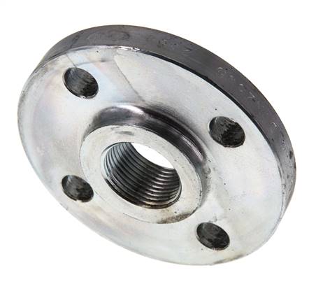 Brida Roscada DN25-PN16 Rp 1'' Acero Galvanizado DIN 2566