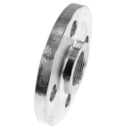Brida Roscada DN32-PN16 Rp 1-1/4'' Acero Galvanizado DIN 2566