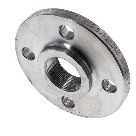 Brida Roscada DN40-PN16 Rp 1-1/2'' Acero Galvanizado DIN 2566