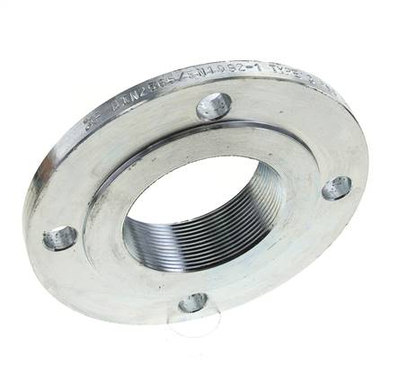 Brida Roscada DN65-PN6 Rp 2-1/2'' Acero Galvanizado DIN 2565 Y EN 1092-1 (Tipo 13)