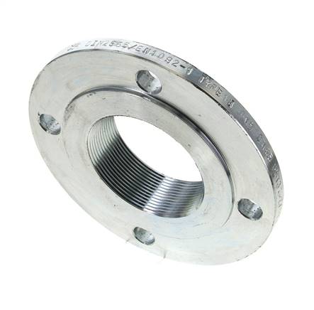 Brida Roscada DN65-PN6 Rp 2-1/2'' Acero Galvanizado DIN 2565 Y EN 1092-1 (Tipo 13)