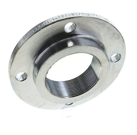 Brida Roscada DN65-PN6 Rp 2-1/2'' Acero Galvanizado DIN 2565 Y EN 1092-1 (Tipo 13)