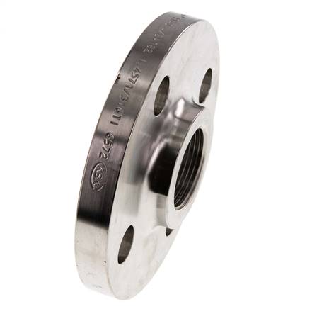 Brida Roscada DN40-PN40 Rp 1-1/2'' Acero Inoxidable 1.4571 DIN 2567 Y EN 1092-1 (Tipo 13)