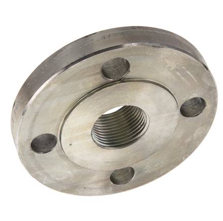 Brida Roscada DN25-PN40 Rp 1'' Acero Galvanizado DIN 2567 Y EN 1092-1 (Tipo 13)