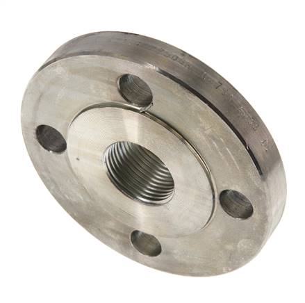 Brida Roscada DN25-PN40 Rp 1'' Acero Galvanizado DIN 2567 Y EN 1092-1 (Tipo 13)