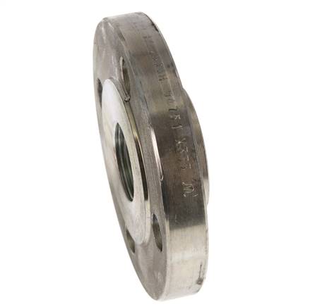 Brida Roscada DN25-PN40 Rp 1'' Acero Galvanizado DIN 2567 Y EN 1092-1 (Tipo 13)