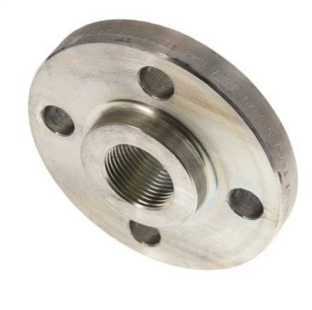 Brida Roscada DN25-PN40 Rp 1'' Acero Galvanizado DIN 2567 Y EN 1092-1 (Tipo 13)