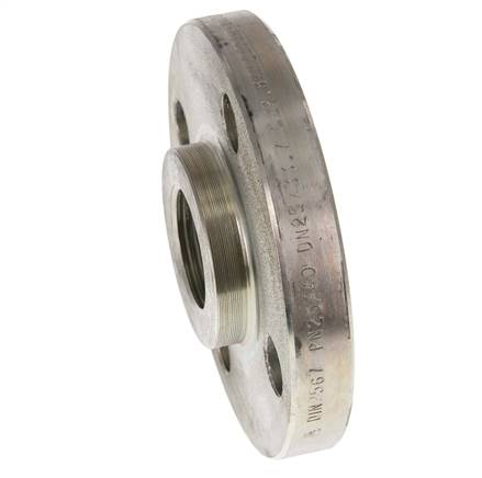 Brida Roscada DN25-PN40 Rp 1'' Acero Galvanizado DIN 2567 Y EN 1092-1 (Tipo 13)