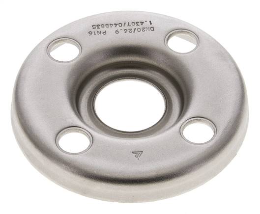 Brida Suelta DN20-PN10 Acero Inoxidable 1.4301 Prensado Similar A DIN 2642