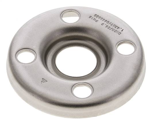 Brida Suelta DN20-PN10 Acero Inoxidable 1.4301 Prensado Similar A DIN 2642