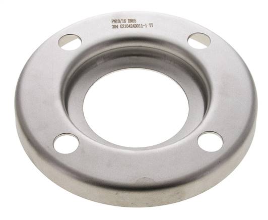 Brida Suelta DN65-PN10 Acero Inoxidable 1.4301 Prensado Similar A DIN 2642