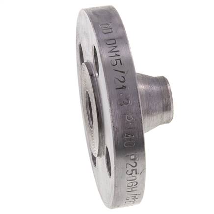 Brida De Soldadura DN15-PN40 21.3mm Acero Negro DIN 2635 Y EN 1092-1 (Tipo 11)