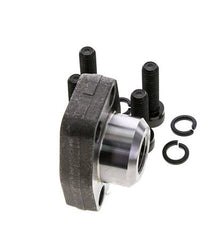 Brida SAE de 1'' 3000 PSI de acero liso con roscas hembra G1/2'' ISO 6162-1