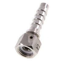 Pilar de manguera de acero inoxidable 1.4301 de 13x25 mm y G1/2'' con tuerca de unión DIN EN 14423 / DIN 2826