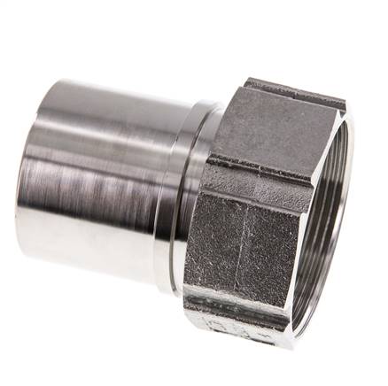 50 mm (2'') y G2'' Acero inoxidable 1.4401 Tuerca de racor para manguera Junta plana PTFE Collares de seguridad EN 14420-5 (DIN 2817)