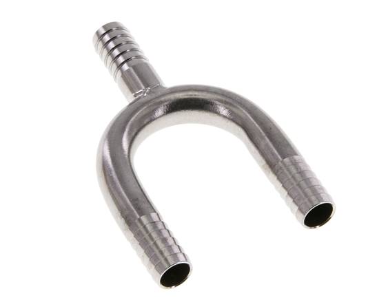 Conector de manguera en Y de acero inoxidable 1.4301 de 9 mm (3/8'')