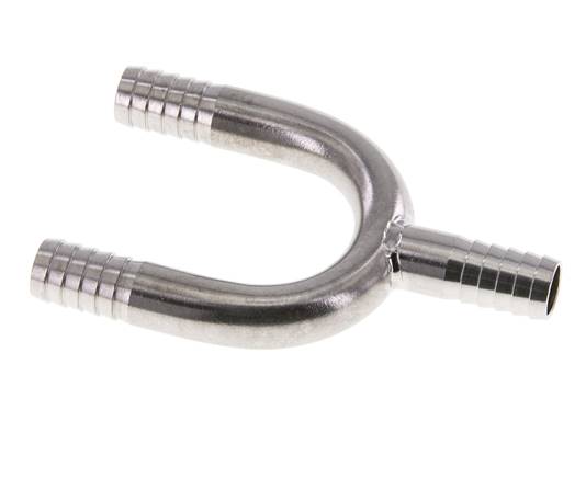Conector de manguera en Y de acero inoxidable 1.4301 de 9 mm (3/8'')