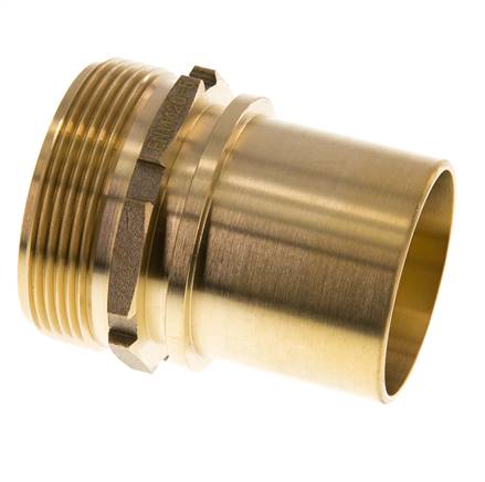 G 2'' Macho x 50mm Llave de manguera de latón con collarín de seguridad DIN 2817