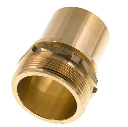 G 2'' Macho x 50mm Llave de manguera de latón con collarín de seguridad DIN 2817