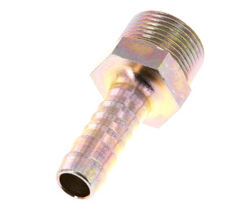 G 3/4'' Macho x 13mm Acero zincado Lengüeta de manguera 25 Bar