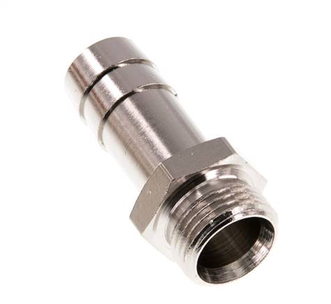 G 3/8'' Macho x 13mm Latón Niquelado Llave de manguera 16 Bar [2 Piezas]