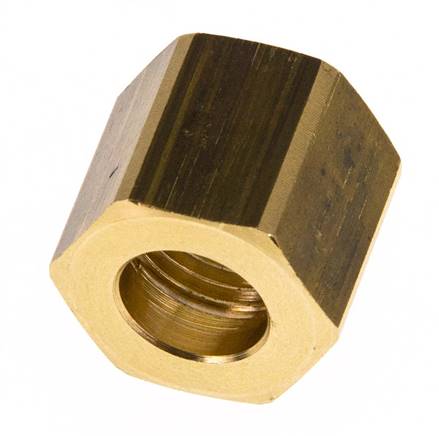 Tuerca de racor de latón 4/6mm (G1/4'') L15.5mm [5 Piezas]