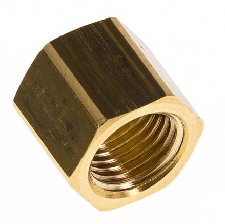 Tuerca de racor de latón 4/6mm (G1/4'') L15.5mm [5 Piezas]