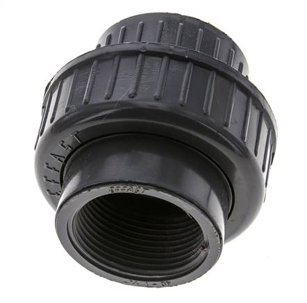 Conexión Hembra de Unión de PVC Rp (rosca interna cilíndrica) 1 1/4'' FKM
