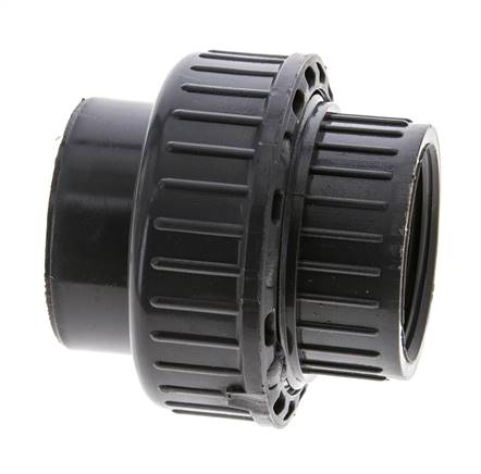 Conexión Hembra de Unión de PVC Rp (rosca interna cilíndrica) 1 1/4'' FKM